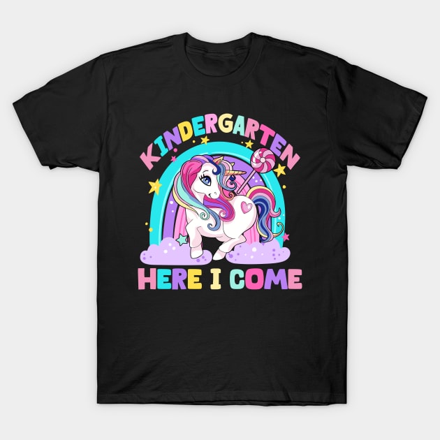 Kindergarten Here I Come Unicorn T-Shirt by Sun Do Gan